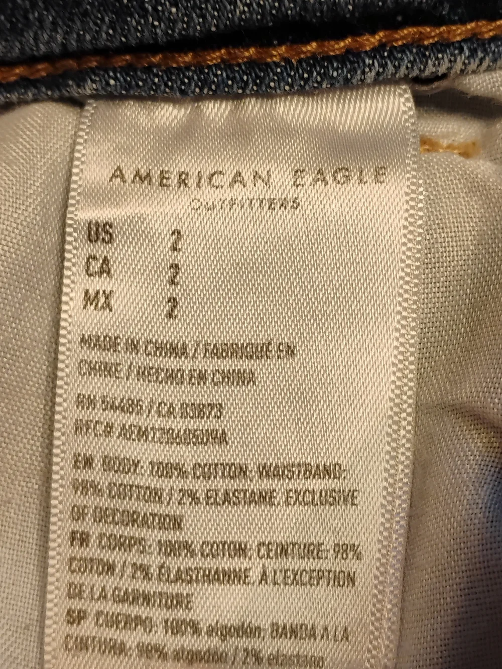 American Eagle Women’s Size 2 Distressed Denim Shorts High Rise Cutoff Frayed